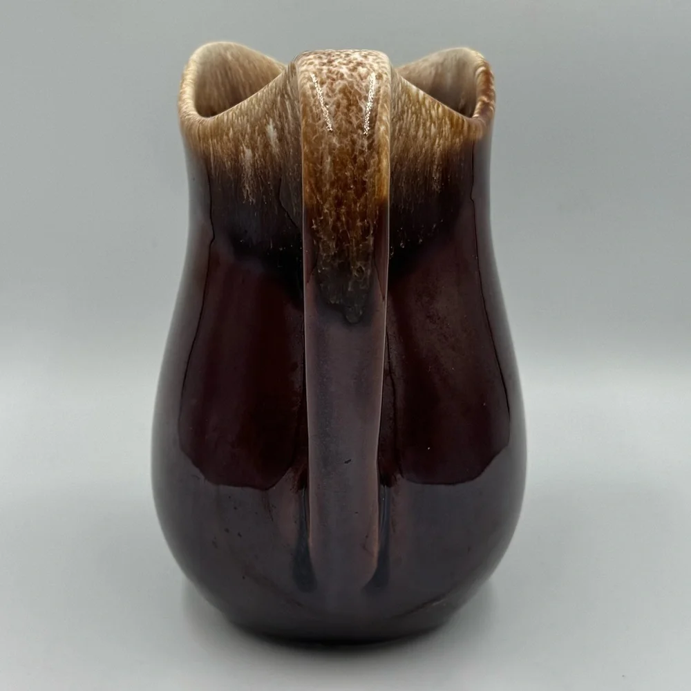 Vintage McCoy 365 Drip Glaze Art Pottery Brown Pitcher USA